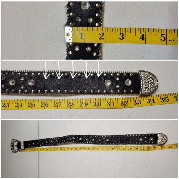 Christine Alexander Pony Hair Cowhide Western Rhinestone Crystal Belt main image 10